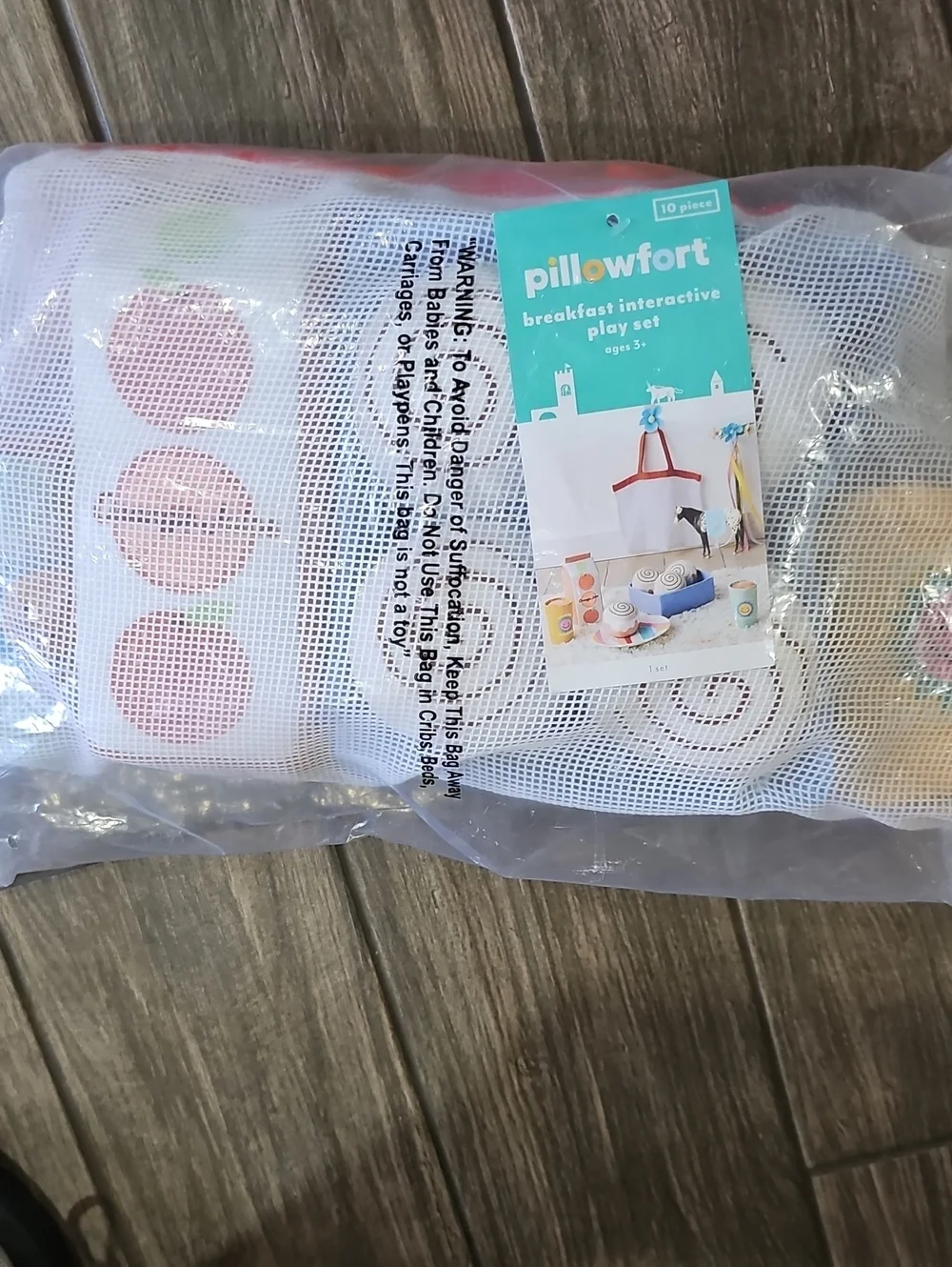 Pillowfort Play Breakfast Set - Teal, White, Pink Accents